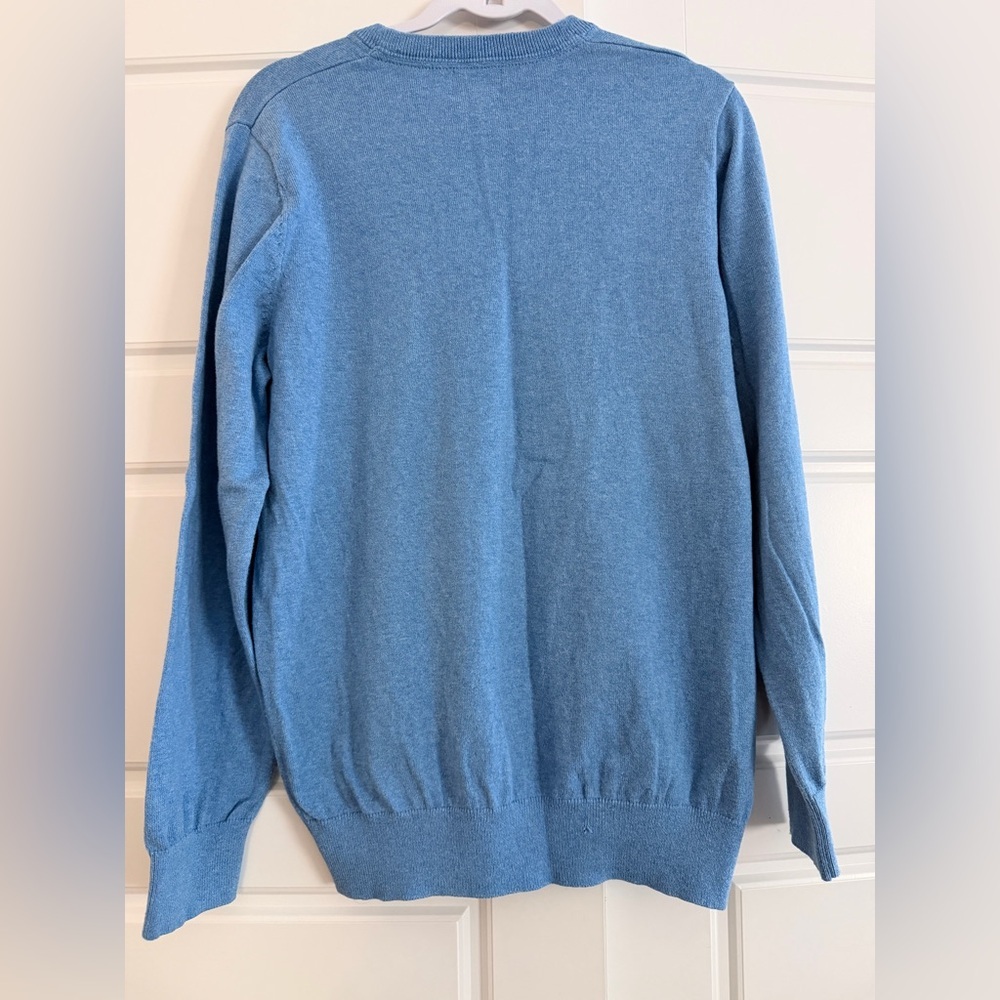 L.L. Bean Cotton Cashmere Blend Vneck sweater - Picture 3 of 4